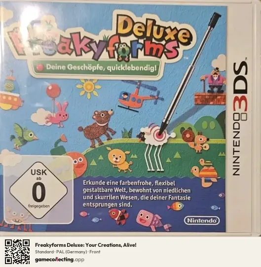 Freakyforms Deluxe: Your Creations, Alive! Nintendo 3DS, Germany box front