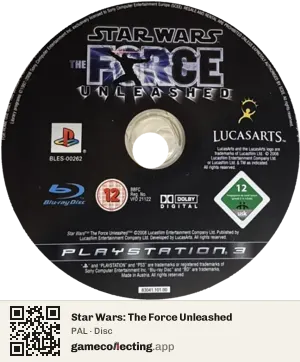 Star Wars: The Force Unleashed PlayStation 3, PAL disc