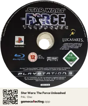 Star Wars: The Force Unleashed PlayStation 3, PAL disc