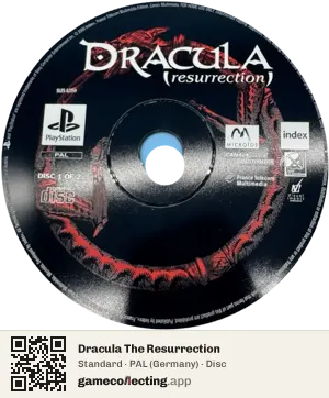 Dracula The Resurrection PlayStation, PAL disc
