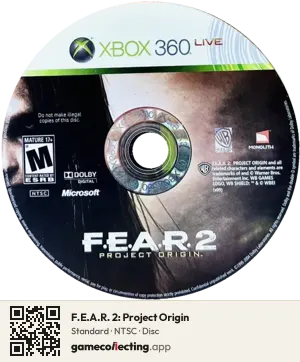 F.E.A.R. 2: Project Origin Xbox 360, NTSC disc