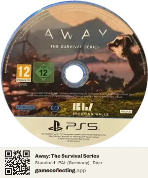 Away: The Survival Series PlayStation 5, PAL disc