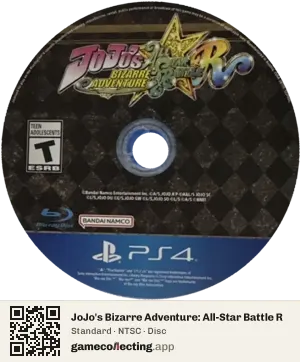 JoJo's Bizarre Adventure: All-Star Battle R PlayStation 4, NTSC disc