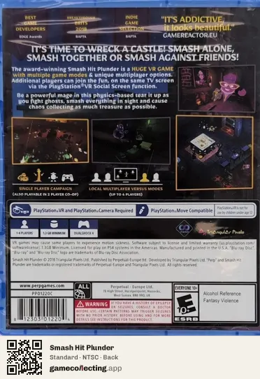 Smash Hit Plunder PlayStation 4, NTSC box back