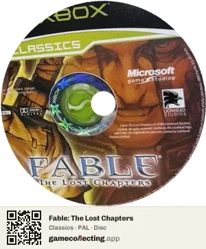 Fable: The Lost Chapters Xbox, PAL disc