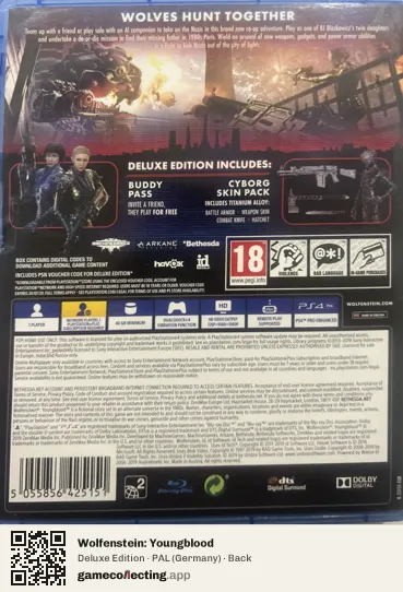 Wolfenstein: Youngblood PlayStation 4, Germany box back