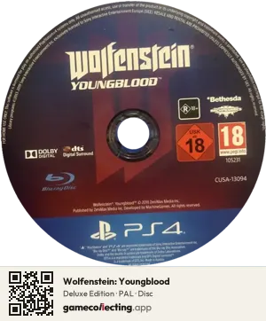 Wolfenstein: Youngblood PlayStation 4, PAL disc