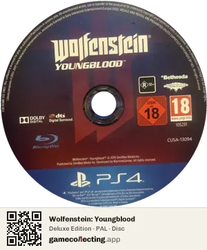 Wolfenstein: Youngblood PlayStation 4, PAL disc