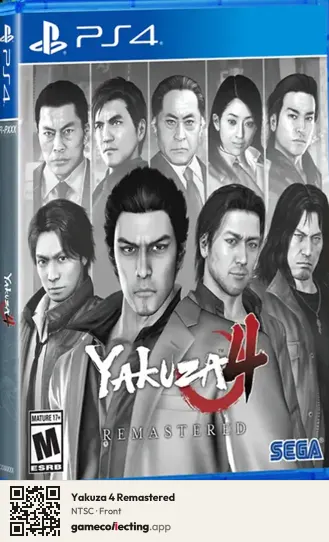 Yakuza 4 Remastered PlayStation 4, NTSC box front