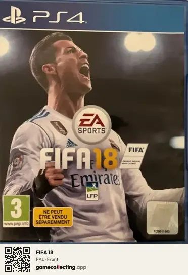 FIFA 18 PlayStation 4, PAL box front
