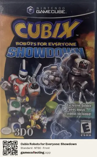 Cubix Robots for Everyone: Showdown Nintendo GameCube, NTSC box front