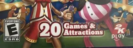 Carnival Games: Monkey See, Monkey Do, the ESRB box on its front
