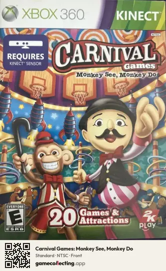 Carnival Games: Monkey See, Monkey Do Xbox 360, NTSC box front