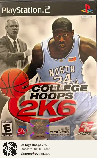 College Hoops 2K6 PlayStation 2, NTSC box front