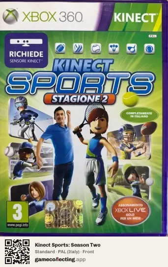 Kinect Sports: Season Two Xbox 360, Italy box front