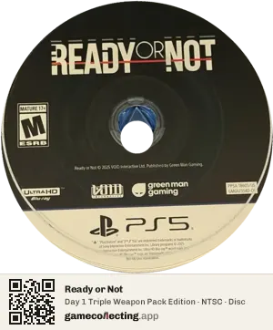 Ready or Not PlayStation 5, NTSC disc
