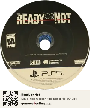 Ready or Not PlayStation 5, NTSC disc