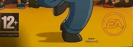 The Simpsons Game, the PEGI square on its front