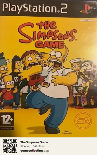 The Simpsons Game PlayStation 2, PAL box front