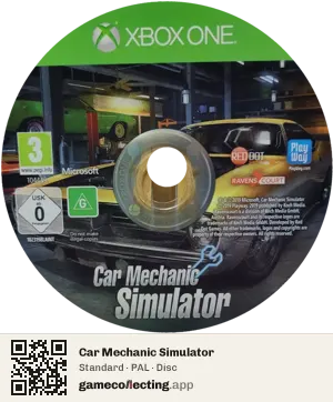 Car Mechanic Simulator Xbox One, PAL disc