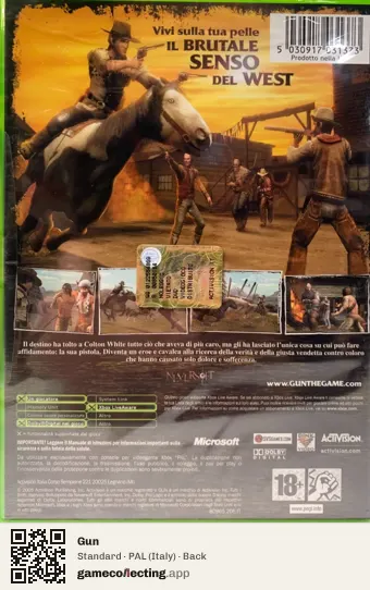 Gun Xbox, Italy box back