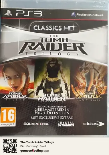 The Tomb Raider Trilogy PlayStation 3, Germany box front