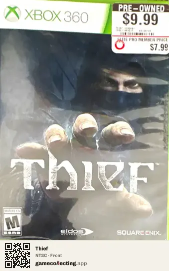 Thief Xbox 360, NTSC box front