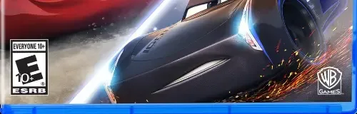 Cars 3: Driven to Win, the ESRB box on its front