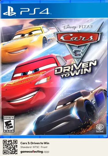 Cars 3: Driven to Win PlayStation 4, NTSC box front