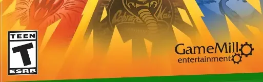 Cobra Kai 2: Dojos Rising, the ESRB box on its front