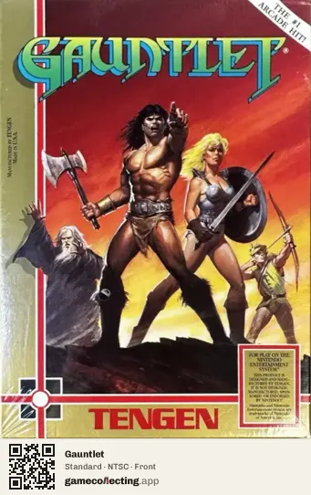 Gauntlet Nintendo Entertainment System, NTSC box front