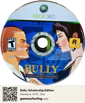 Bully: Scholarship Edition Xbox 360, NTSC disc