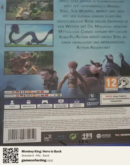 Monkey King: Hero is Back PlayStation 4, PAL box back