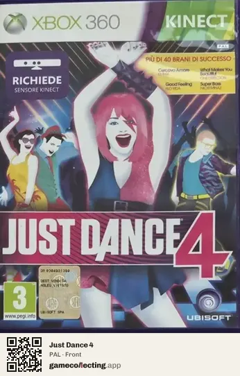 Just Dance 4 Xbox 360, PAL box front