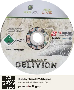 The Elder Scrolls IV: Oblivion Xbox 360, PAL disc