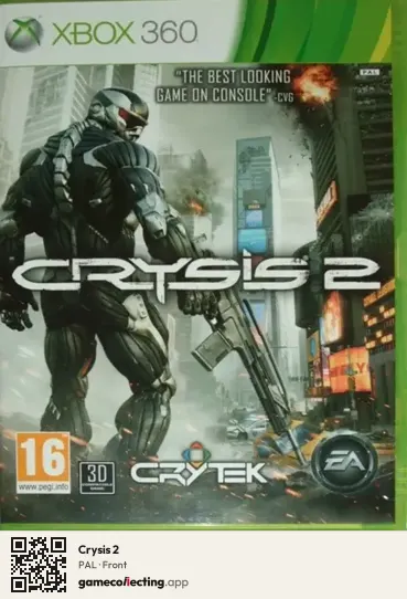 Crysis 2 Xbox 360, PAL box front