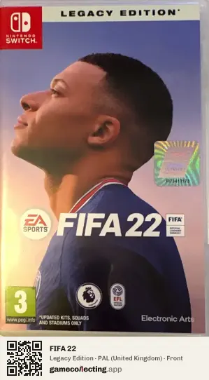 FIFA 22 Nintendo Switch, United Kingdom box front
