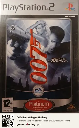 007: Everything or Nothing PlayStation 2, France box front