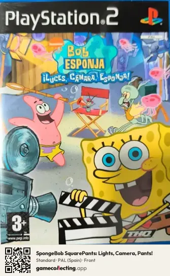 SpongeBob SquarePants: Lights, Camera, Pants! PlayStation 2, Spain box front