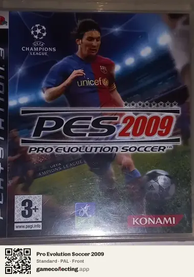 Pro Evolution Soccer 2009 PlayStation 3, PAL box front