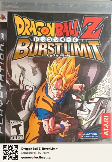 Dragon Ball Z: Burst Limit PlayStation 3, NTSC box front