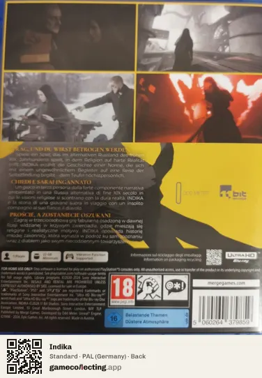 Indika PlayStation 5, Germany box back