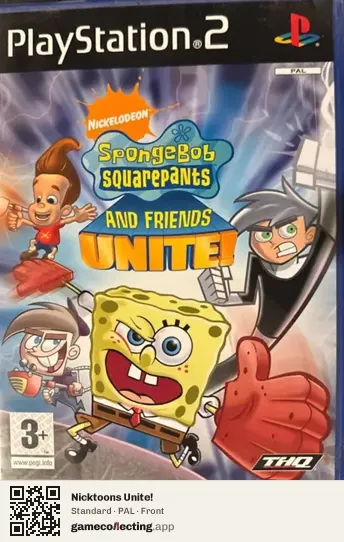 Nicktoons Unite! PlayStation 2, PAL box front