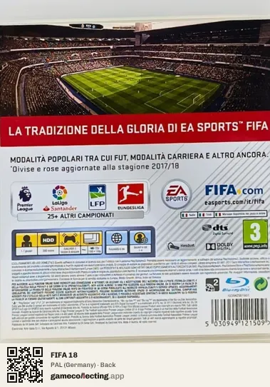 FIFA 18 PlayStation 3, Germany box back