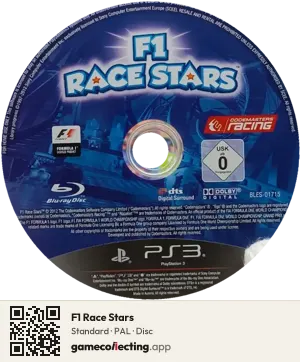 F1 Race Stars PlayStation 3, PAL disc
