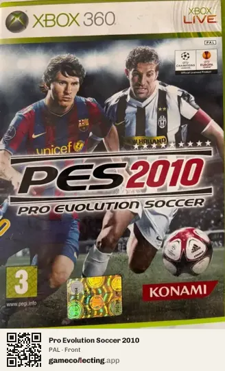Pro Evolution Soccer 2010 Xbox 360, PAL box front