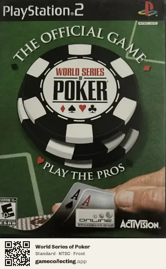 World Series of Poker PlayStation 2, NTSC box front