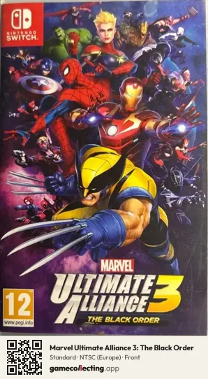 Marvel Ultimate Alliance 3: The Black Order Nintendo Switch, Europe box front