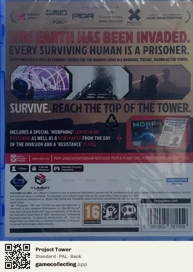 Project Tower PlayStation 5, PAL box back