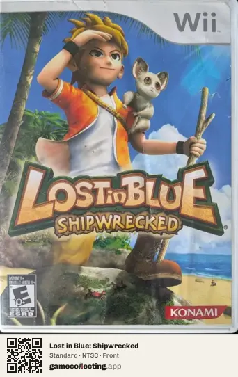Lost in Blue: Shipwrecked Nintendo Wii, NTSC box front